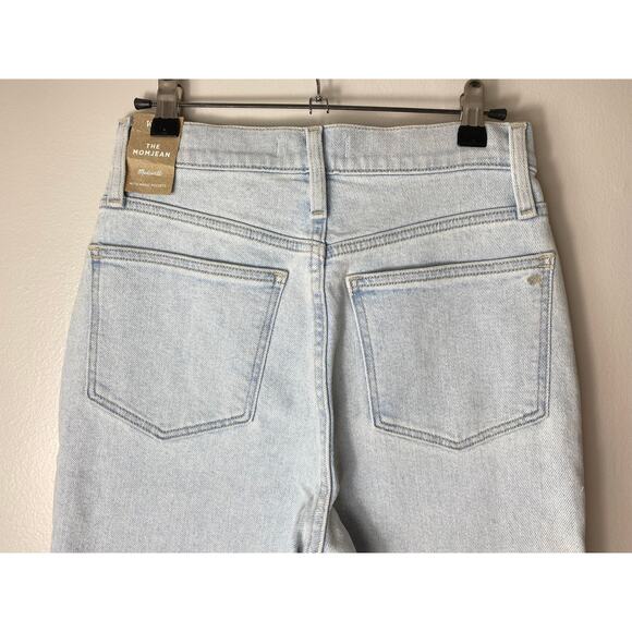 NWT MADEWELL JEANS LIGHT BLUE MOM JEAN MOMJEAN HARMAN WASH RAW HEM EDITION MC583 - Picture 12 of 15